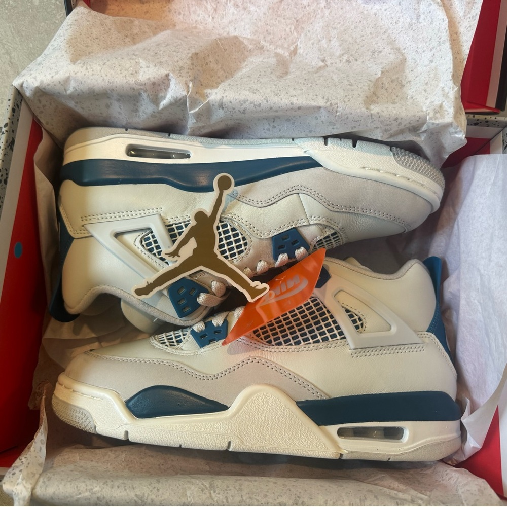 Size 12M off white / Military blue Air Jordan Retro brand new .